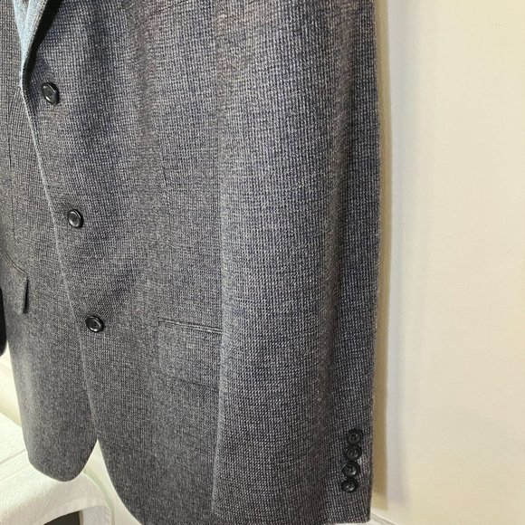 OSCAR de la Renta Mens Lambswool Three Button Blazer Jacket Size 42R Blue NEW - Picture 4 of 12